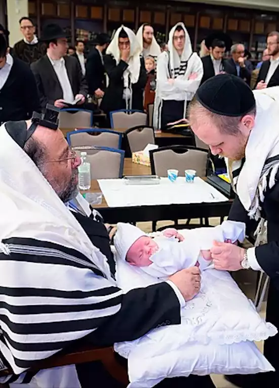 Rabbi Shmuel Katz About to perform Bris Milah